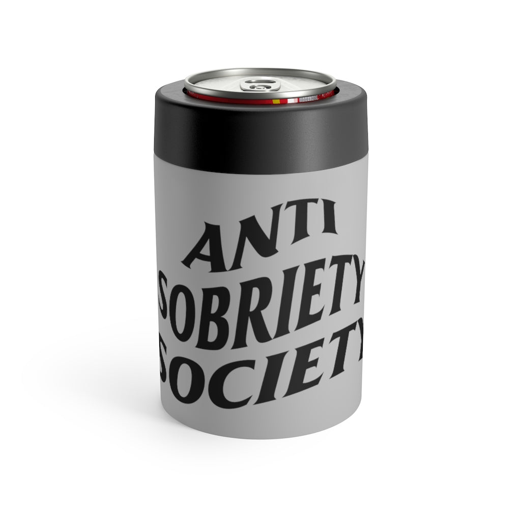 Anti Sobriety Society Can Cooler (Gray)