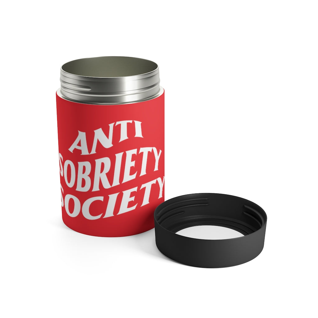 Anti Sobriety Society Can Cooler (Red)