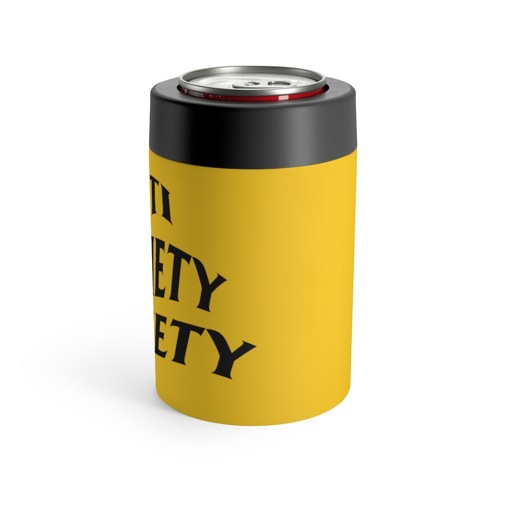 Anti Sobriety Society Can Cooler (Yellow)