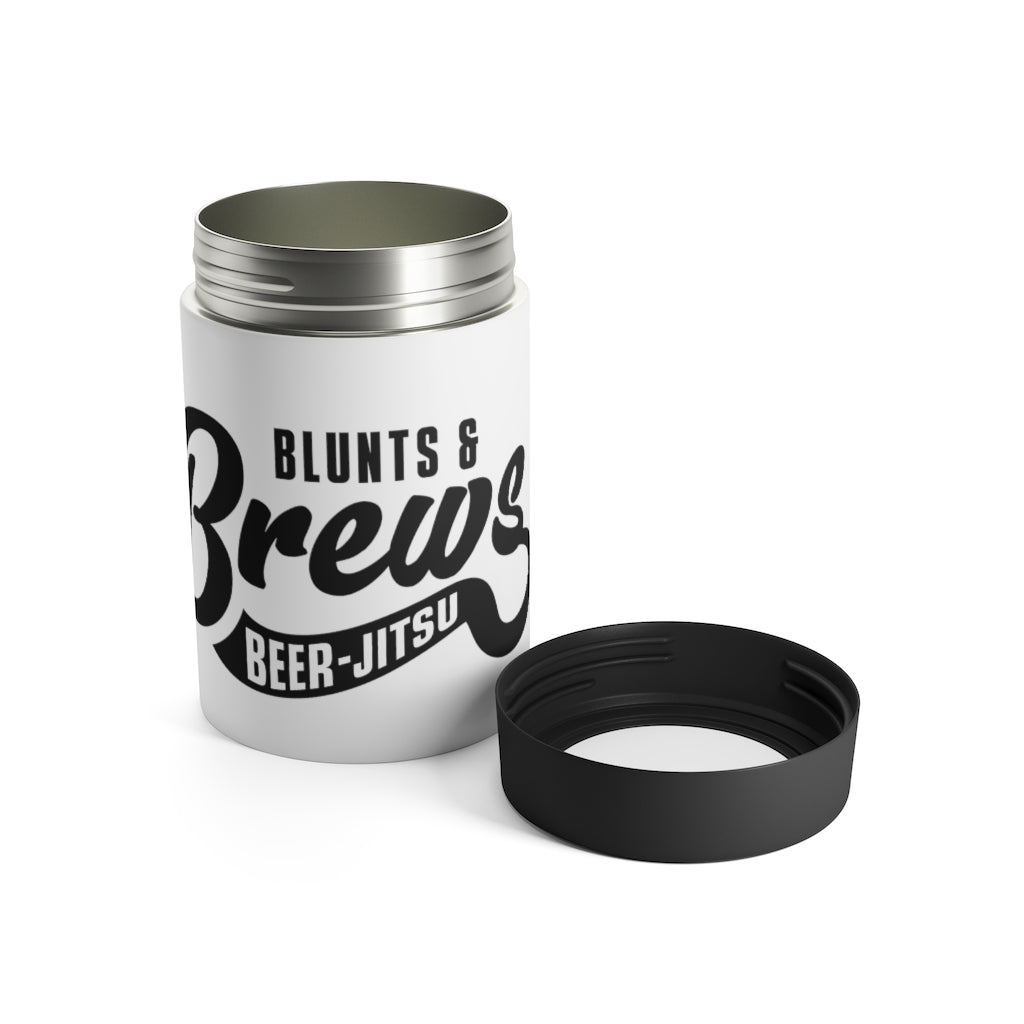 Blunts & Brews Can Cooler (White)