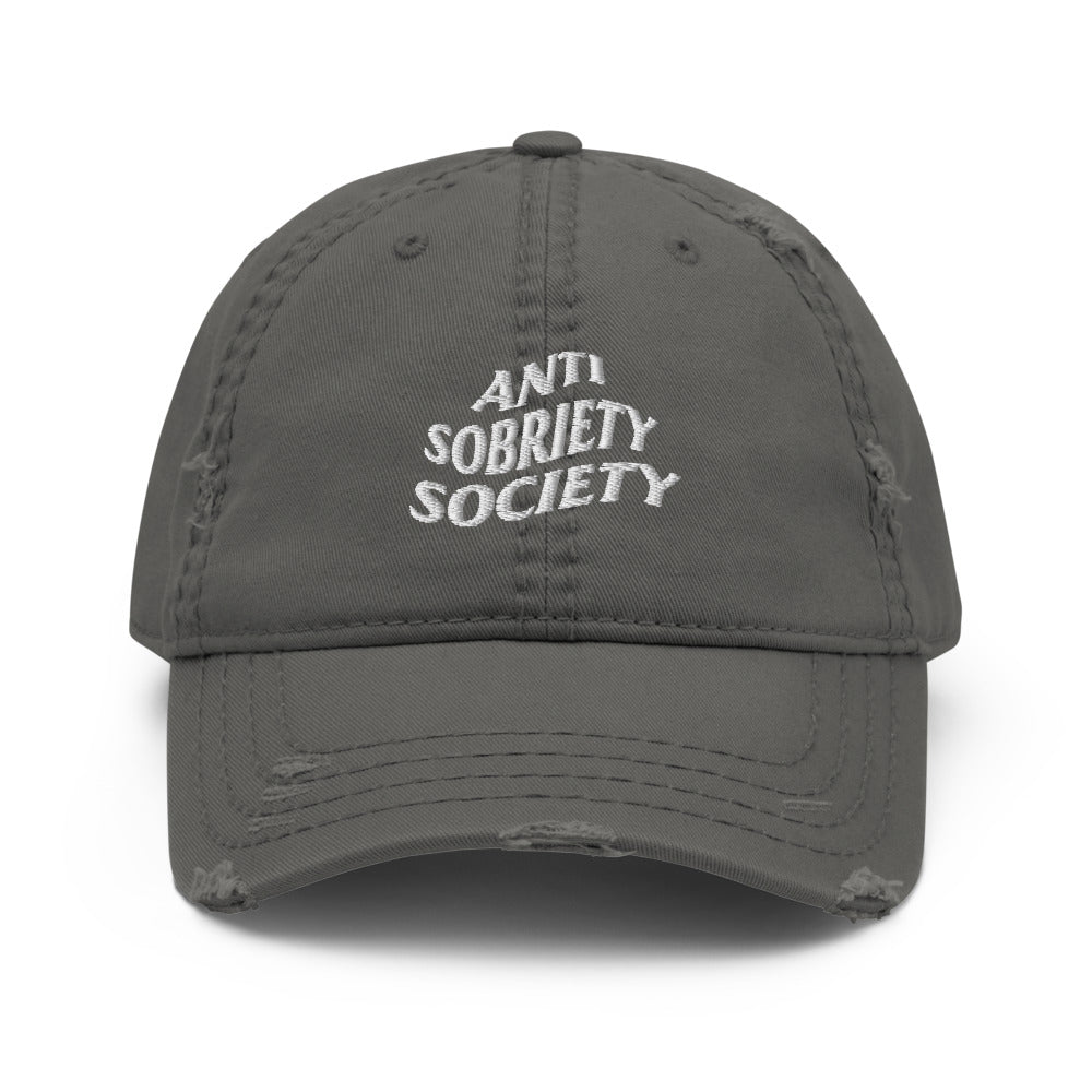 Anti Sobriety Society Distressed Dad Hat