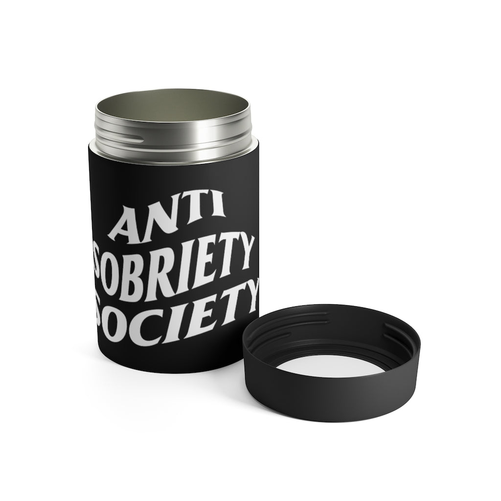 Anti Sobriety Society Can Cooler (Black)