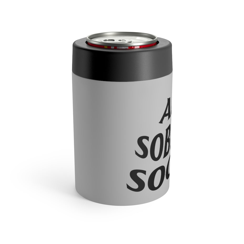 Anti Sobriety Society Can Cooler (Gray)