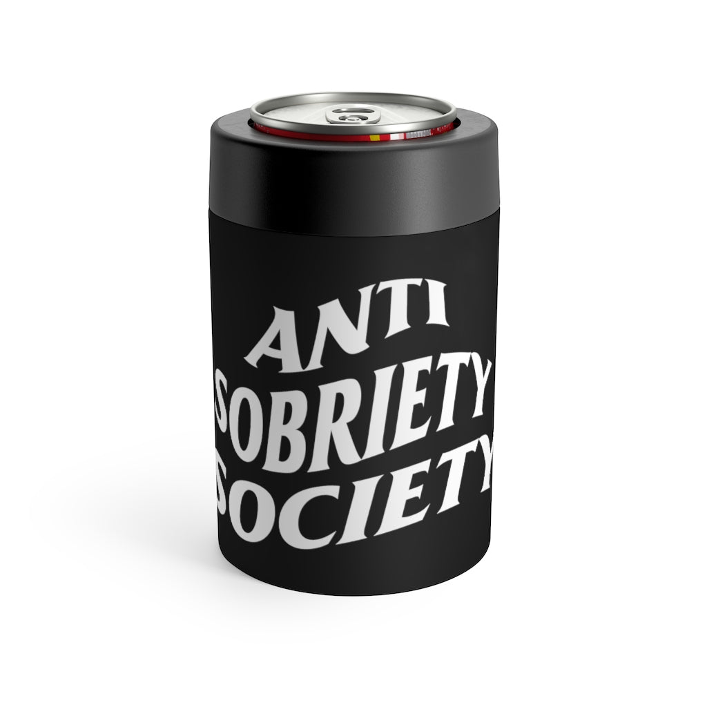 Anti Sobriety Society Can Cooler (Black)