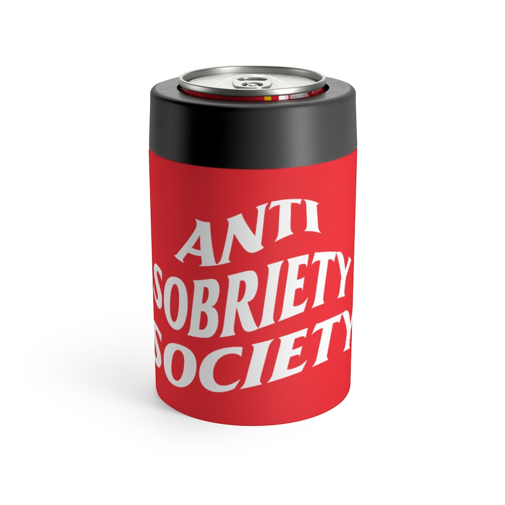 Anti Sobriety Society Can Cooler (Red)