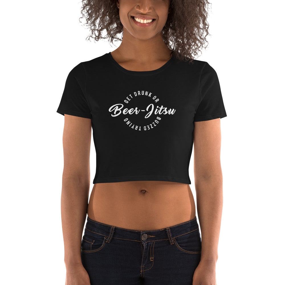 Get Drunk or Buzzed Trying Women’s Crop Tee