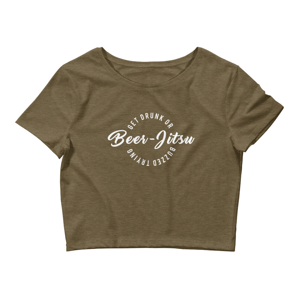 Get Drunk or Buzzed Trying Women’s Crop Tee