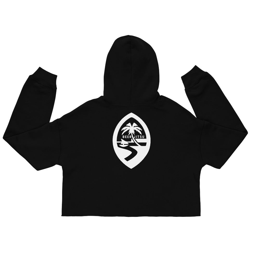 BEER-JITSU GUAM Seal Crop Hoodie