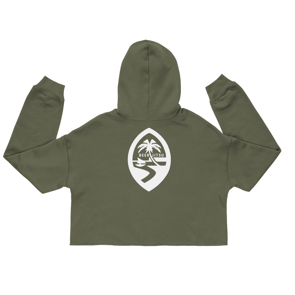 BEER-JITSU GUAM Seal Crop Hoodie