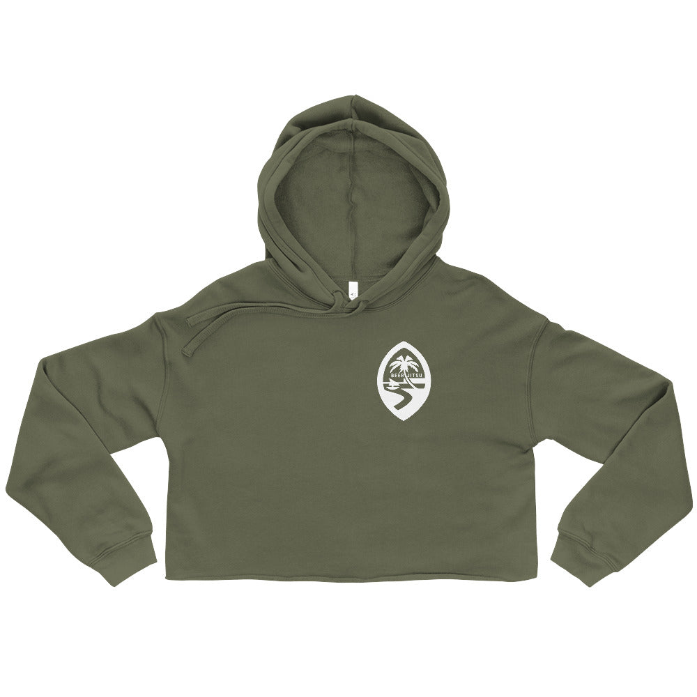 BEER-JITSU GUAM Seal Crop Hoodie